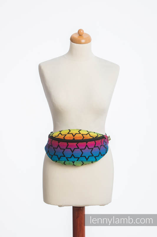 Waist Bag made of woven fabric, (100% cotton) - RAINBOW STARS DARK #babywearing