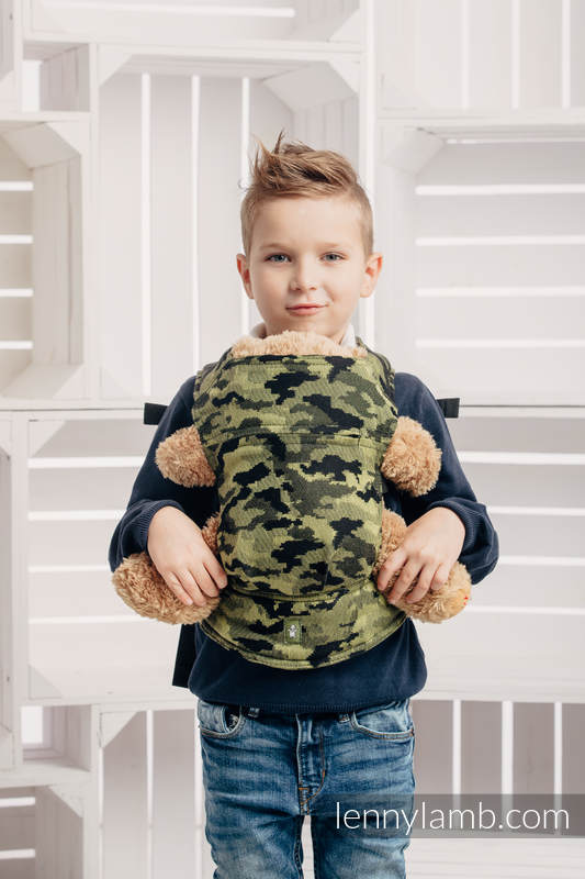 Doll Carrier made of woven fabric (100% cotton) - GREEN CAMO #babywearing