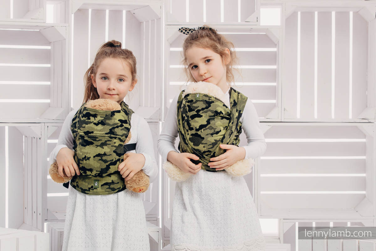 Doll Carrier made of woven fabric (100% cotton) - GREEN CAMO #babywearing