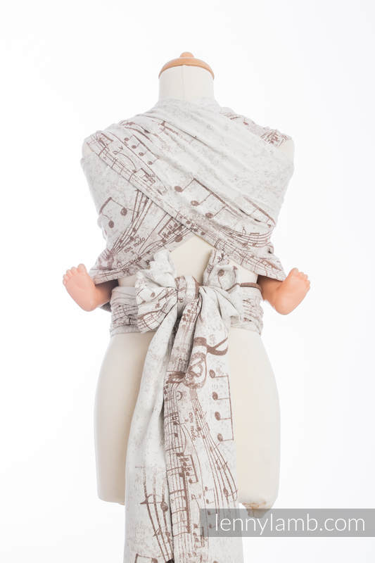 WRAP-TAI carrier Toddler with hood/ jacquard twill / 100% cotton / SYMPHONY CREAM  & BROWN  #babywearing