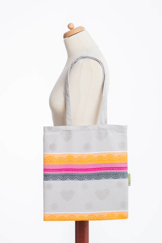 Shopping bag (made of wrap fabric) - VANILLA LACE - COTTON 2.0 #babywearing