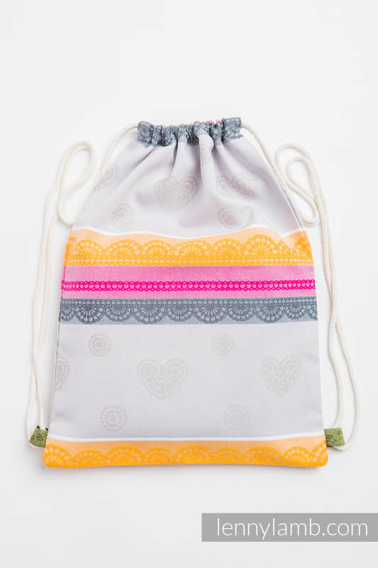 Sackpack made of wrap fabric (100% cotton) - VANILLA LACE - COTTON 2.0 - standard size 32cmx43cm #babywearing