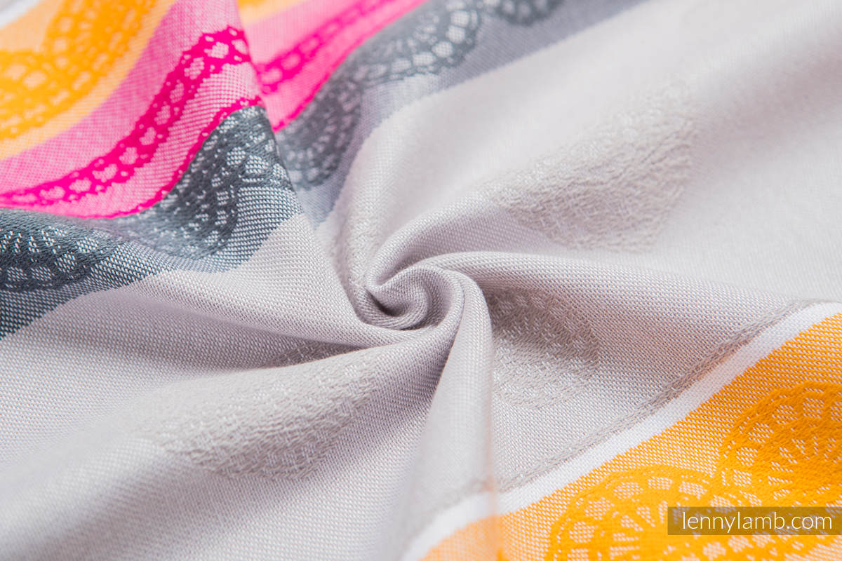 Baby Wrap, Jacquard Weave (100% cotton) - VANILLA LACE - COTTON 2.0  - size XL #babywearing