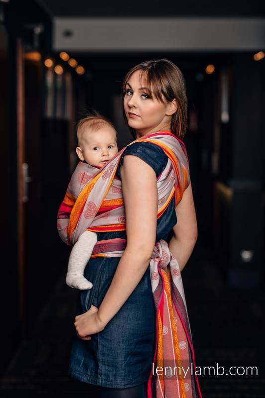 Baby Wrap, Jacquard Weave (100% cotton) - CHERRY LACE 2.0 - size XS #babywearing