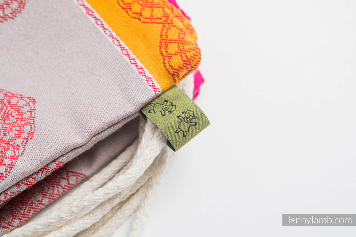 Plecak/worek - 100% bawełna - WIŚNIOWA KORONKA 2.0 - uniwersalny rozmiar 32cmx43cm #babywearing