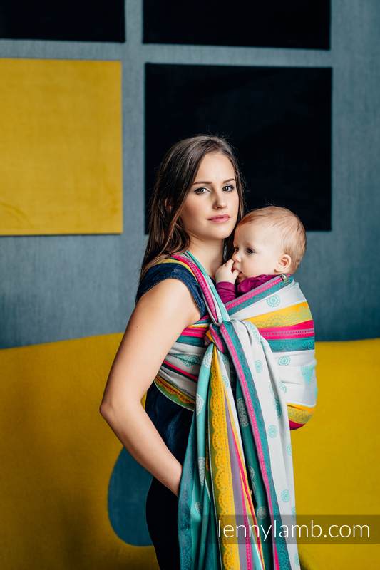 Baby Wrap, Jacquard Weave (100% cotton) - MINT LACE 2.0 - size XL #babywearing