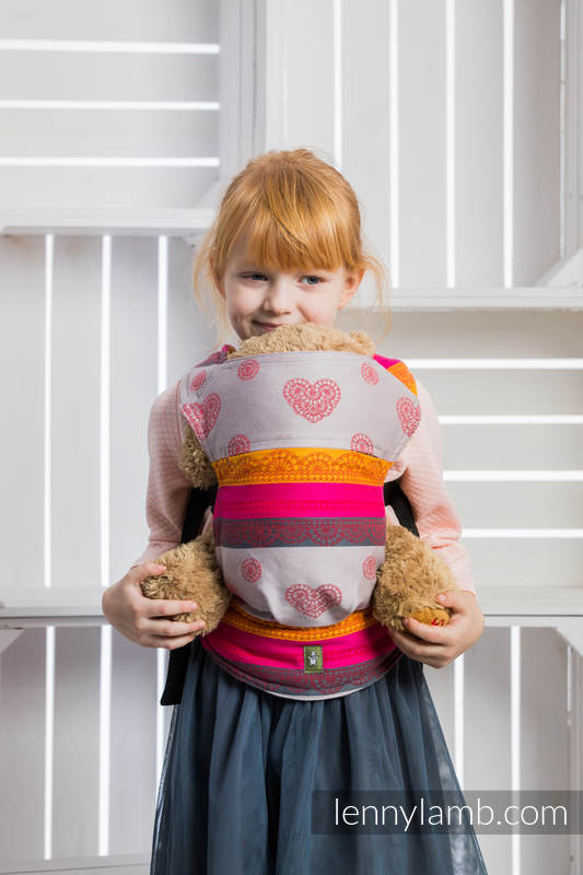 Doll Carrier made of woven fabric, 100% cotton  - CHERRY LACE 2.0 #babywearing