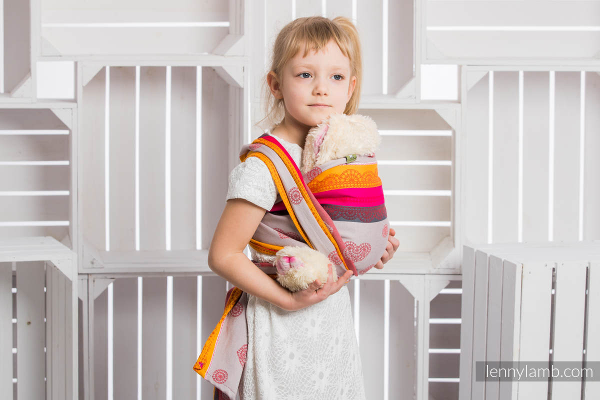 Żakardowa chusta dla lalek, 100% bawełna - WIŚNIOWA KORONKA 2.0 #babywearing