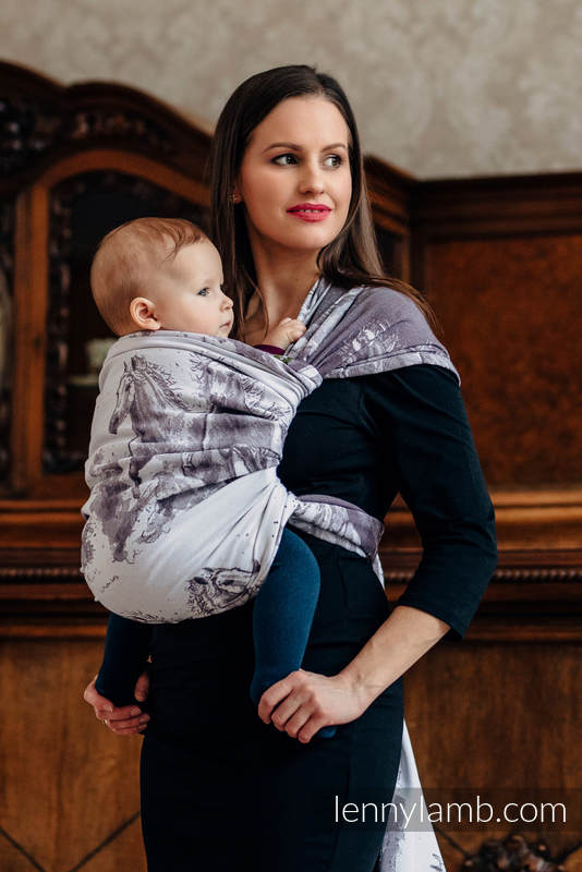 Żakardowa chusta do noszenia dzieci, bawełna - GALOP - rozmiar M (drugi gatunek) #babywearing