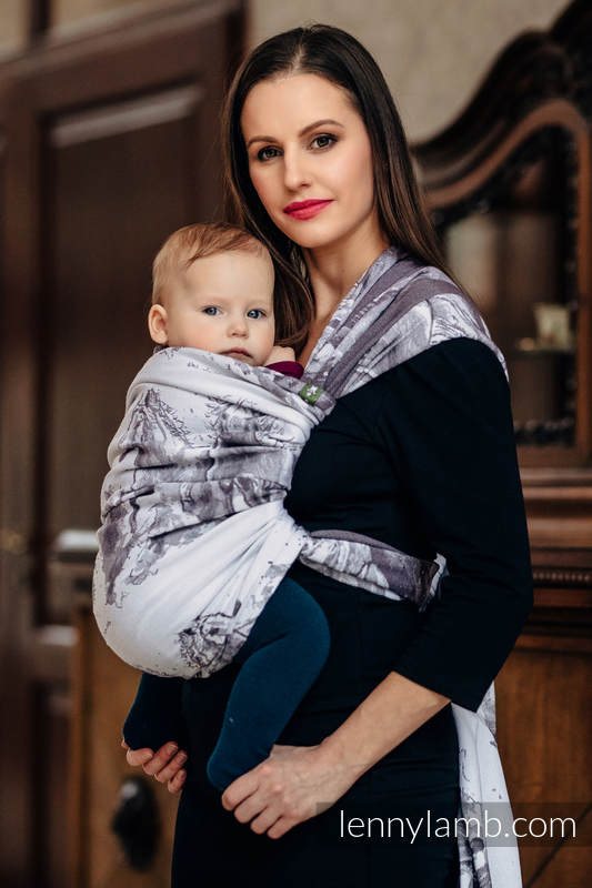 Żakardowa chusta do noszenia dzieci, bawełna - GALOP - rozmiar S #babywearing