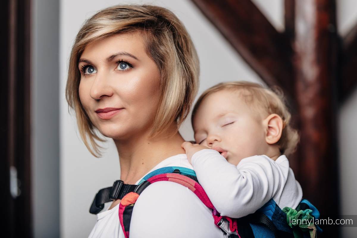 Nosidło Klamrowe ONBUHIMO splot diamentowy (100% bawełna), rozmiar Standard - DIAMENTOWA KRATA #babywearing