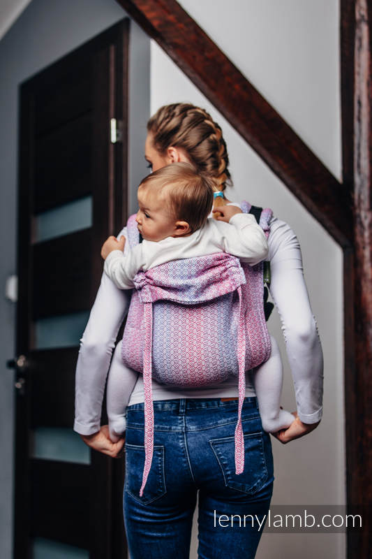 Nosidło Klamrowe ONBUHIMO z tkaniny żakardowej (100% bawełna), rozmiar Toddler - LITTLE LOVE MGIEŁKA #babywearing