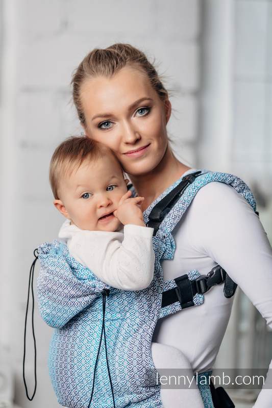 Ergonomic Carrier, Baby Size, jacquard weave 100% cotton - LITTLE LOVE BREEZE, Second Generation (grade B) #babywearing