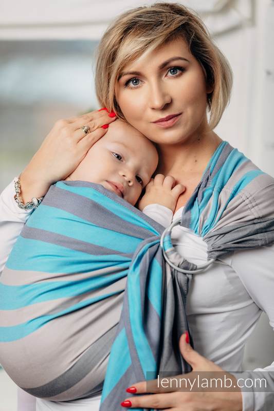RING SLING - 100% BAUMWOLLE - Kreuzköper-Bindung - MISTY MORNING #babywearing