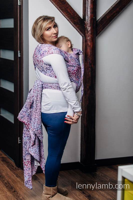 Nosidełko dla dzieci WRAP-TAI TODDLER, bawełna, splot żakardowy, z kapturkiem, KOLORY FANTAZJI #babywearing