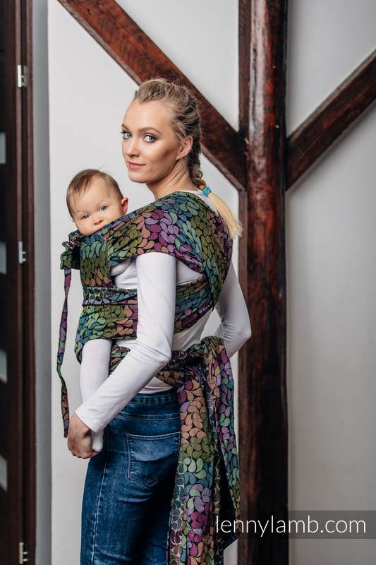 WRAP-TAI carrier Toddler with hood/ jacquard twill / 100% cotton / COLORS OF RAIN #babywearing