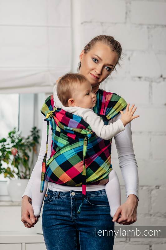 WRAP-TAI carrier Toddler, diamond weave - 100% cotton - with hood, DIAMOND PLAID #babywearing