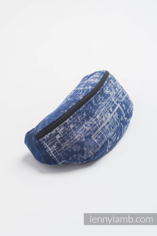 Waist Bag made of woven fabric, (100% cotton) - SYMPHONY NAVY BLUE & GREY #babywearing