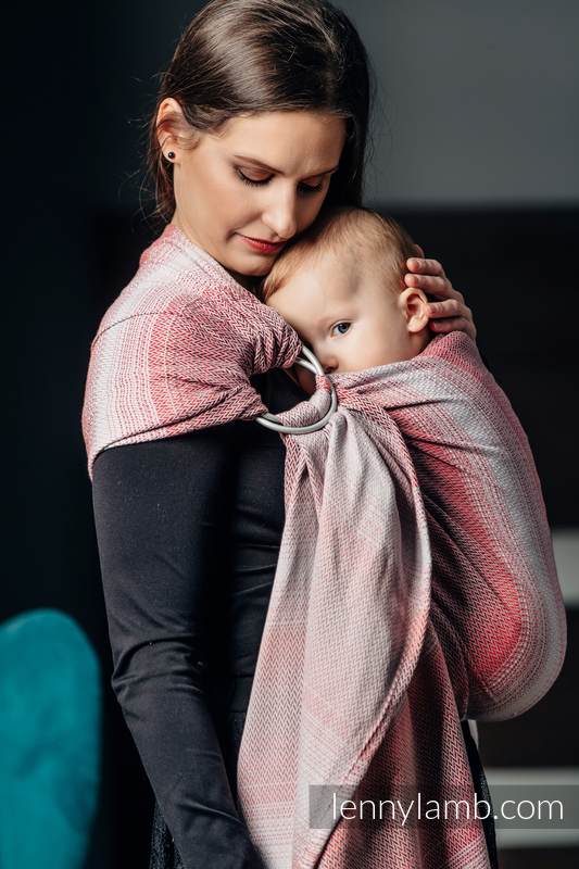 Ringsling, Jacquard Weave (100% cotton), with gathered shoulder - LITTLE HERRINGBONE ELEGANCE - standard 1.8m #babywearing