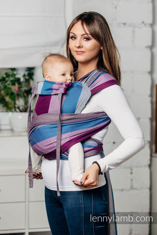 Nosidełko dla dzieci WRAP-TAI MINI, 100% bawełna, splot diamentowy, z kapturkiem, NORWESKI DIAMENT (drugi gatunek) #babywearing