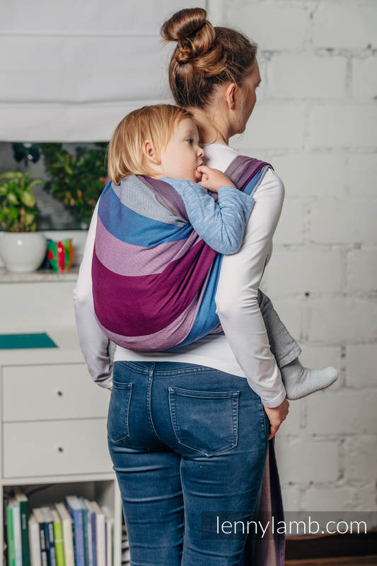 Chusta do noszenia dzieci, tkana splotem diamentowym, bawełna - Norweski Diament -  rozmiar XL (drugi gatunek) #babywearing