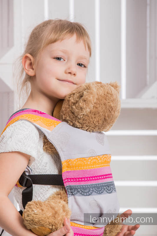 Doll Carrier made of woven fabric, 100% cotton  - VANILLA LACE - COTTON 2.0 #babywearing