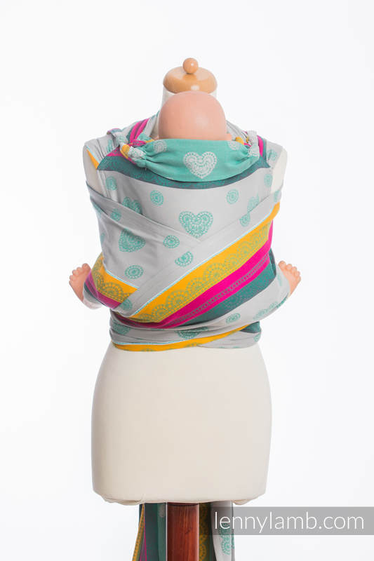 WRAP-TAI carrier Toddler with hood/ jacquard twill / 100% cotton / MINT LACE 2.0 #babywearing