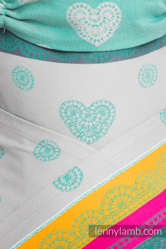 WRAP-TAI carrier Toddler with hood/ jacquard twill / 100% cotton / MINT LACE 2.0 #babywearing