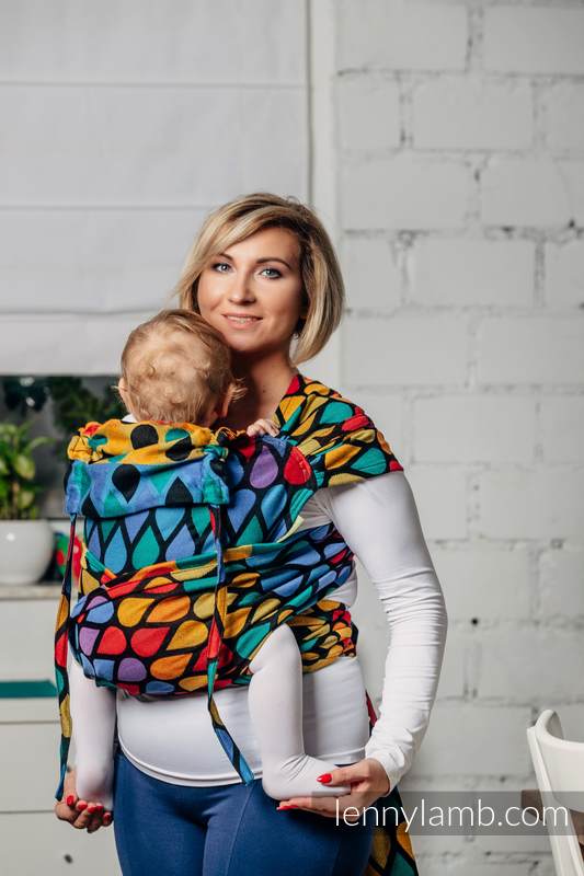 WRAP-TAI carrier Toddler with hood/ jacquard twill / 100% cotton / JOYFUL TIME #babywearing