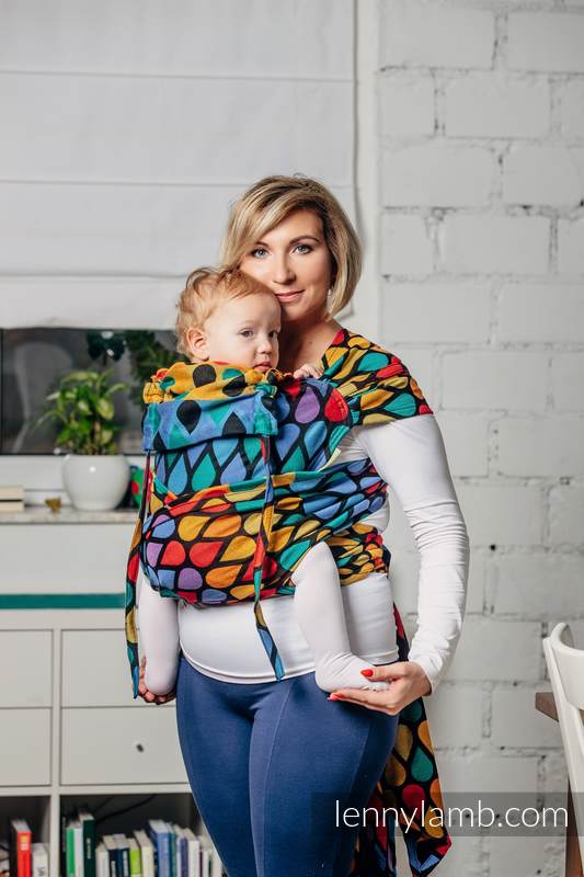 WRAP-TAI carrier Toddler with hood/ jacquard twill / 100% cotton / JOYFUL TIME #babywearing