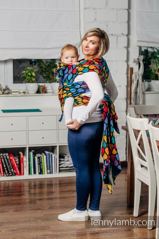 WRAP-TAI portabebé Toddler con capucha/ jacquard sarga/100% algodón/ JOYFUL TIME  #babywearing