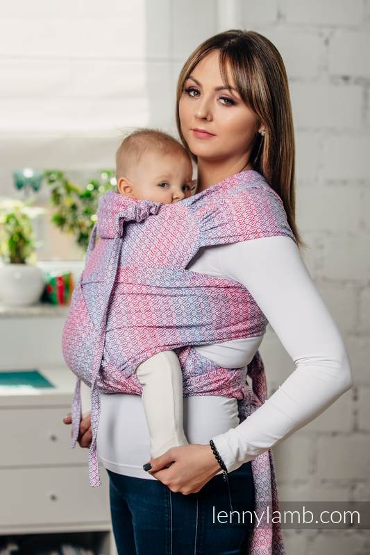WRAP-TAI carrier Mini with hood/ jacquard twill / 100% cotton / LITTLE LOVE - HAZE #babywearing