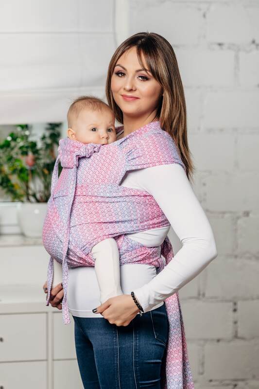 WRAP-TAI carrier Mini with hood/ jacquard twill / 100% cotton / LITTLE LOVE - HAZE #babywearing