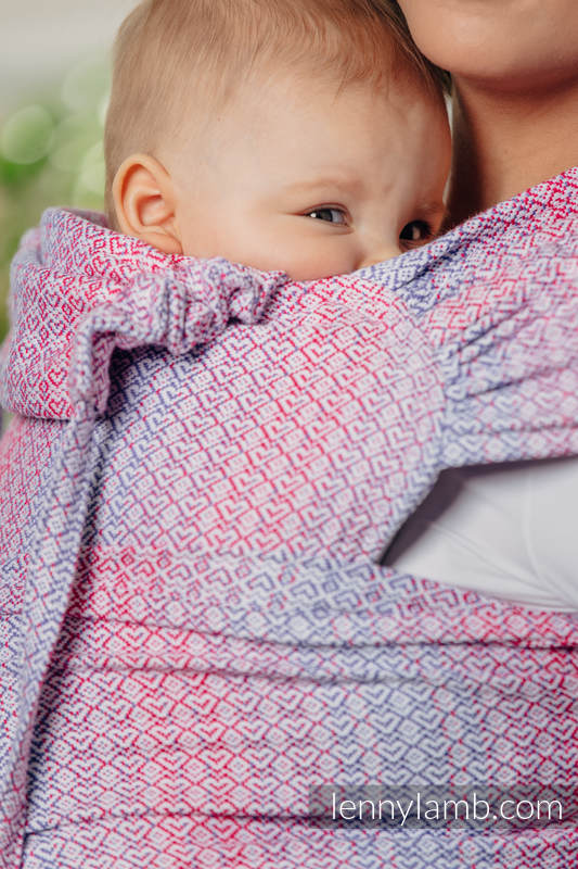 WRAP-TAI carrier Mini with hood/ jacquard twill / 100% cotton / LITTLE LOVE - HAZE #babywearing