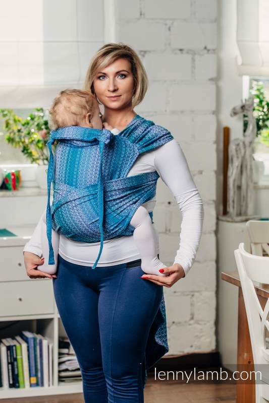 WRAP-TAI carrier Toddler with hood/ jacquard twill / 100% cotton / LITTLE LOVE - OCEAN #babywearing