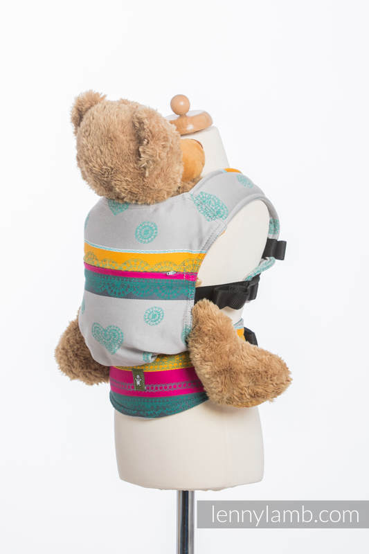 Doll Carrier made of woven fabric, 100% cotton  - MINT LACE 2.0 #babywearing
