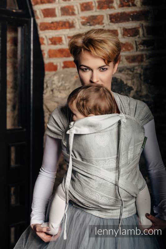 WRAP-TAI carrier Toddler with hood/ jacquard twill / 60% cotton 28% linen 12% tussah silk / CRYSTAL LACE #babywearing