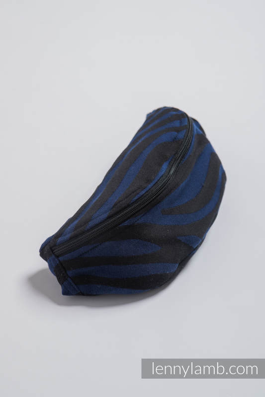 Waist Bag made of woven fabric, (100% cotton) - ZEBRA BLACK & NAVY BLUE #babywearing