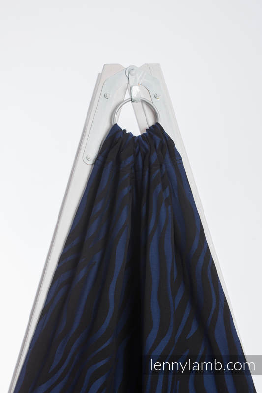 Ringsling, Jacquard Weave (100% cotton) - with gathered shoulder - ZEBRA BLACK & NAVY BLUE  - long 2.1m #babywearing