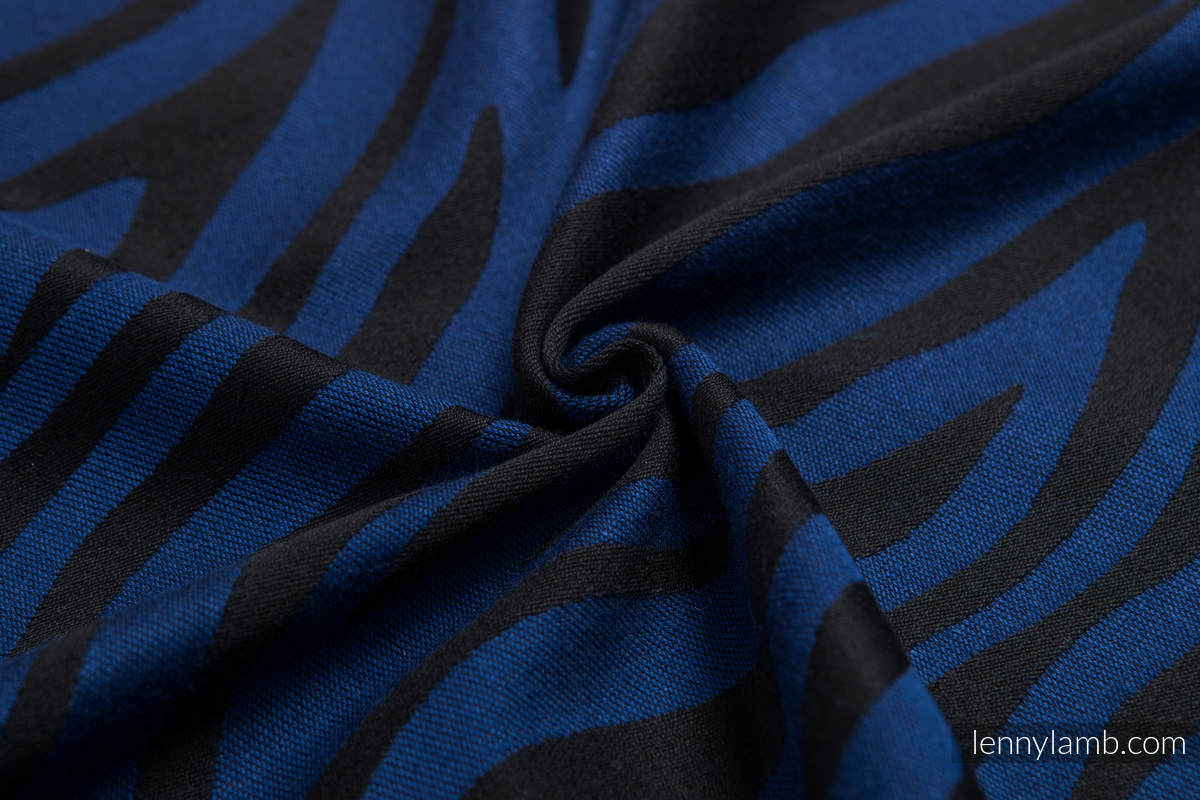 Baby Wrap, Jacquard Weave (100% cotton) - ZEBRA BLACK & NAVY BLUE  - size L (grade B) #babywearing