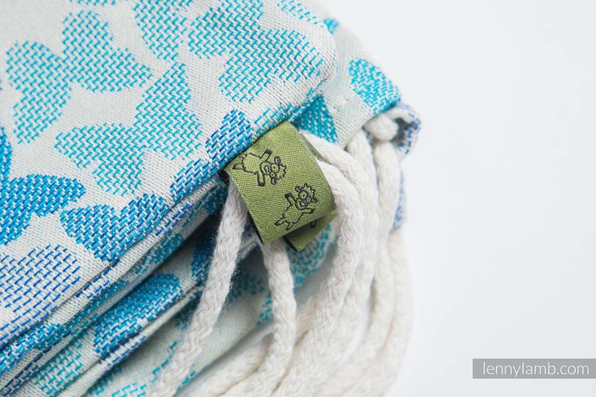 Plecak/worek - 100% bawełna - SKRZYDŁA MOTYLA - NIEBIESKI - uniwersalny rozmiar 32cmx43cm #babywearing