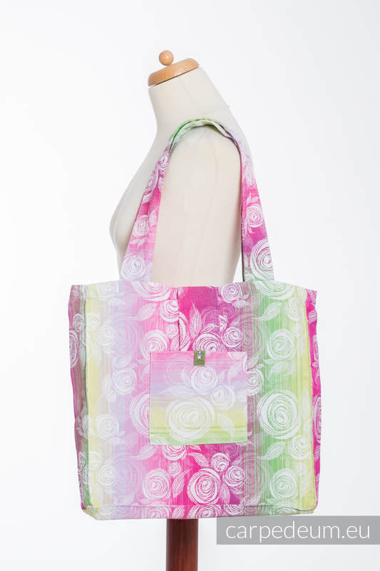Shoulder bag made of wrap fabric (100% cotton) - ROSE BLOSSOM - standard size 37cmx37cm #babywearing