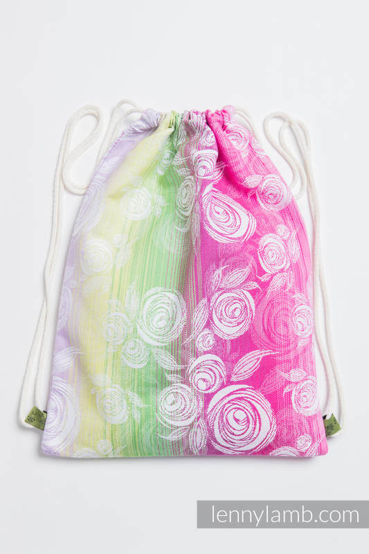 Plecak/worek - 100% bawełna - KWIAT RÓŻY - uniwersalny rozmiar 32cmx43cm #babywearing