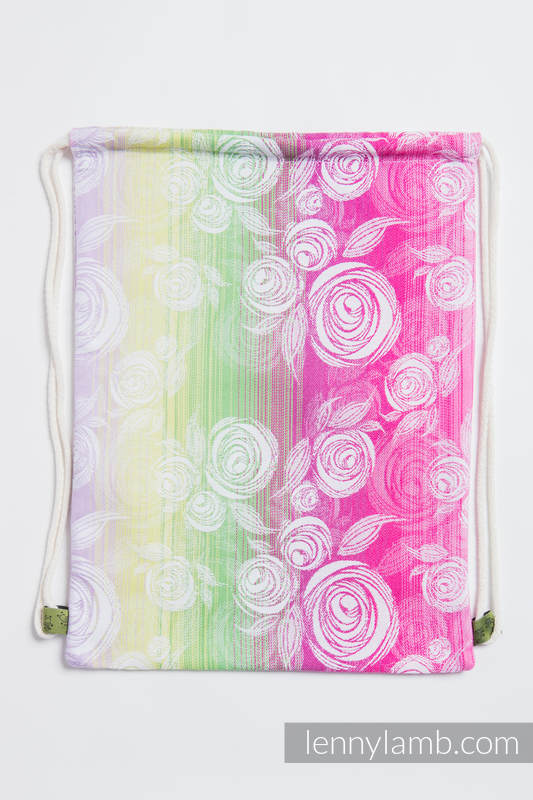 Sackpack made of wrap fabric (100% cotton) - ROSE BLOSSOM - standard size 32cmx43cm #babywearing