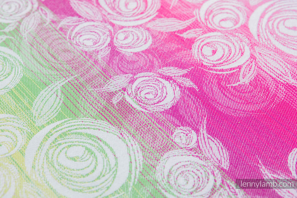 Baby Wrap, Jacquard Weave (100% cotton) - ROSE BLOSSOM - size L #babywearing
