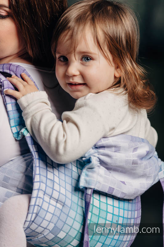 Nosidło Klamrowe ONBUHIMO z tkaniny żakardowej (100% bawełna), rozmiar Standard - MOZAIKA - AURORA  (drugi gatunek) #babywearing