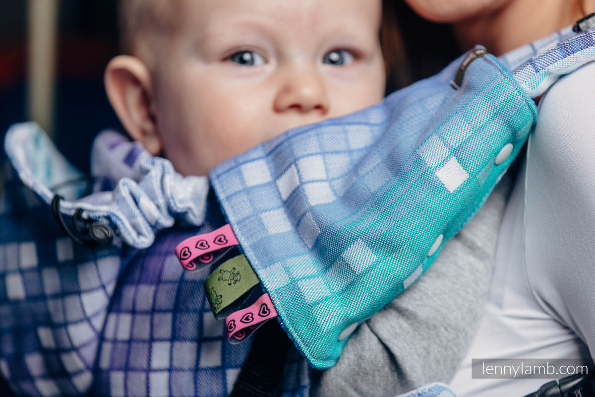 Drool Pads & Reach Straps Set, (60% cotton, 40% polyester) - MOSAIC - AURORA  #babywearing