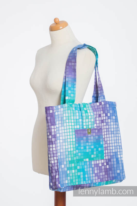Shoulder bag made of wrap fabric (100% cotton) - MOSAIC - AURORA - standard size 37cmx37cm #babywearing