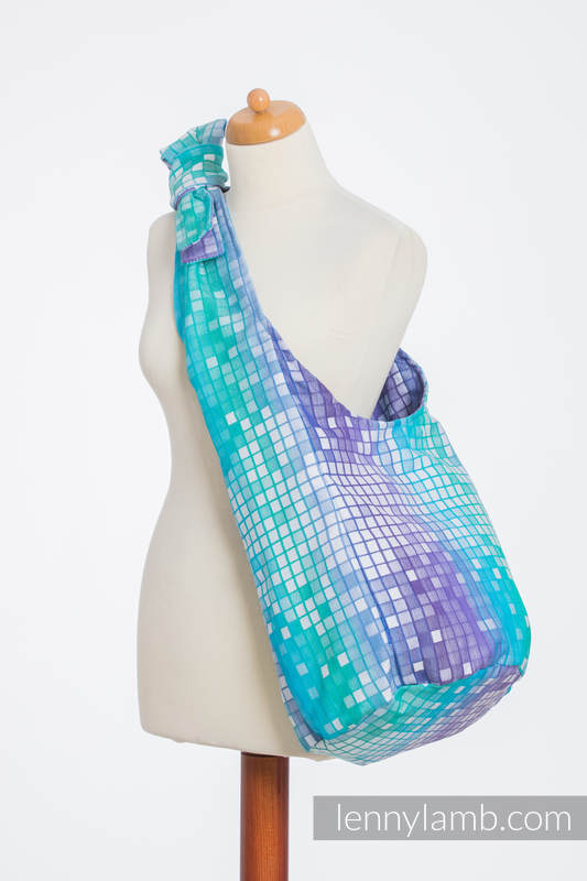 Hobo Bag made of woven fabric, 100% cotton - MOSAIC - AURORA  #babywearing