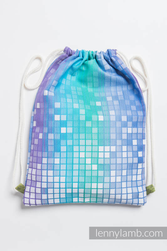 Sackpack made of wrap fabric (100% cotton) - MOSAIC - AURORA - standard size 32cmx43cm #babywearing